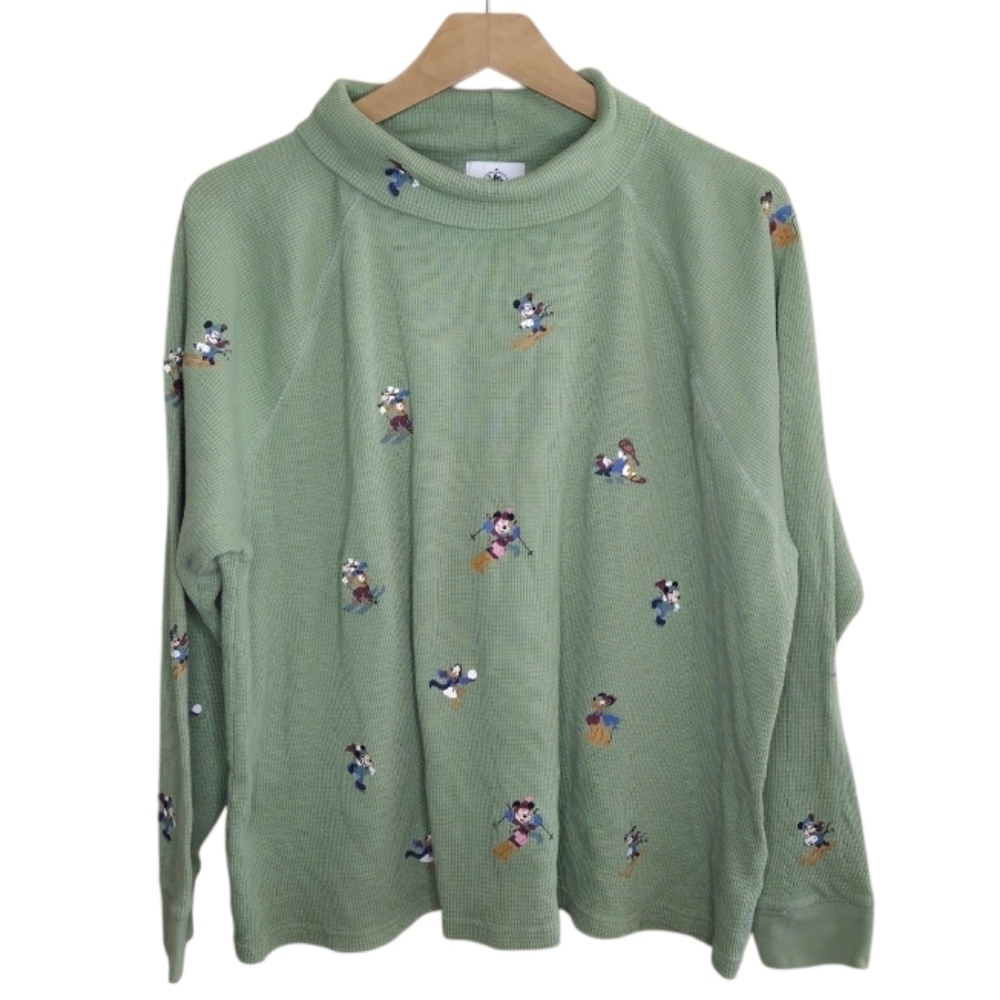 Disney | Mickey Mouse & Friends Holiday Homestead Waffle Turtleneck Size XL